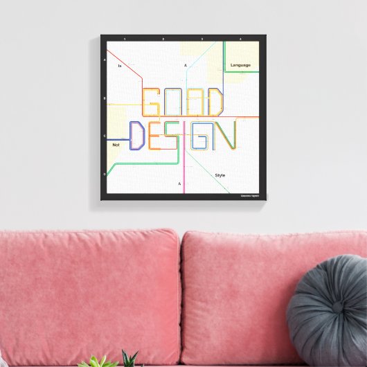 Massimo Vignelli Good Design Canvas Afdruk (Insitu (Woonkamer))