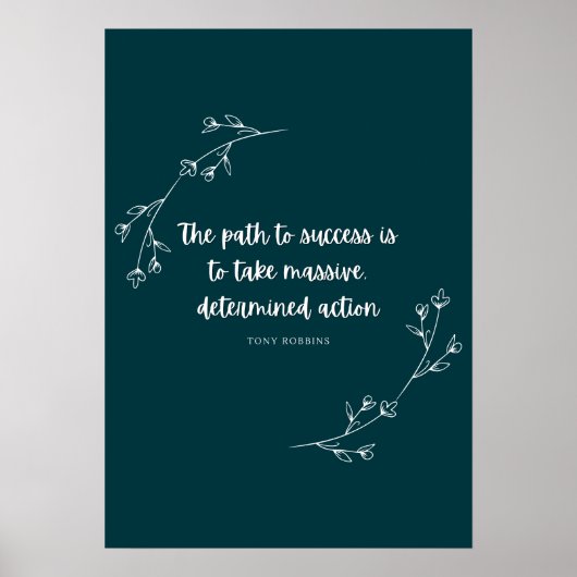 Massive Action Inspirerende Quote Print – Donker  (Voorkant)