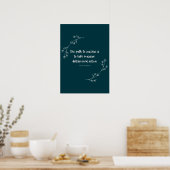 Massive Action Inspirerende Quote Print – Donker  (Keuken)