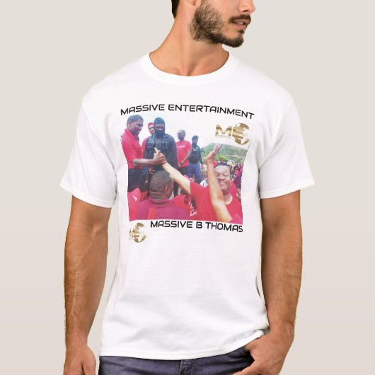 MASSIVE ENT. ST KITTS Heren Basic T-shirt (Voorkant)
