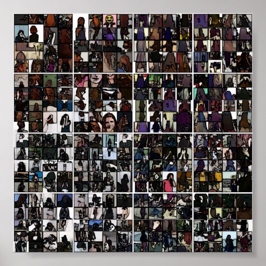 Massive Faceless Collage Poster (Voorkant)