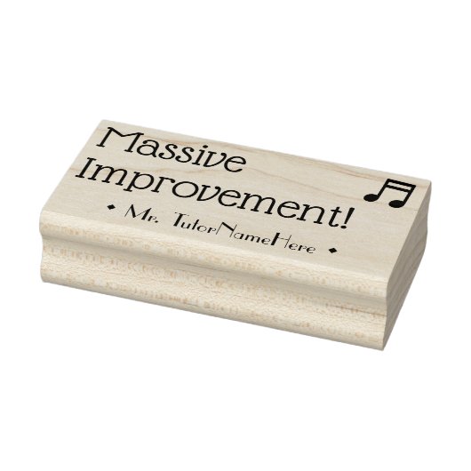 "Massive Improvement!" + Tutor Naam Rubber Stempel (Stempel)