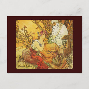 masson alphonse mucha chocolat briefkaart