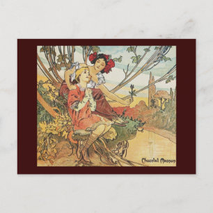 masson alphonse mucha chocolat briefkaart