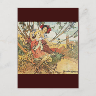 masson alphonse mucha chocolat briefkaart