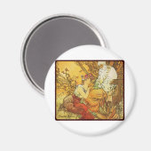 masson alphonse mucha chocolat magneet (Voorkant / Achterkant)
