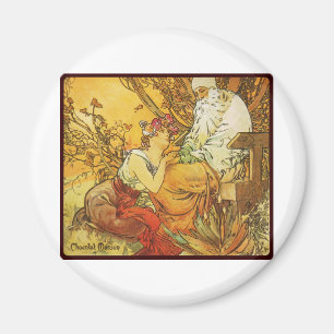 masson alphonse mucha chocolat magneet