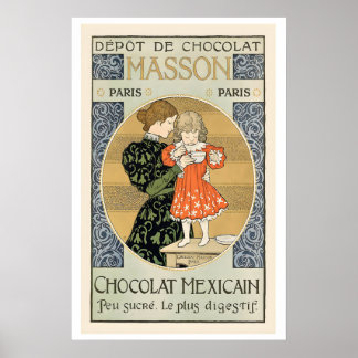 Masson Chocolat Mexicain Vintage Food&Drink Poster