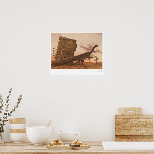 Massospondylus en het monument van de gestorven ap poster (Keuken)