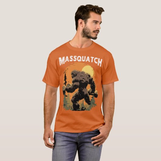 Massquatch Funny Workout Gym Sasquatch Weightlifte T-shirt (Voorkant volledig)