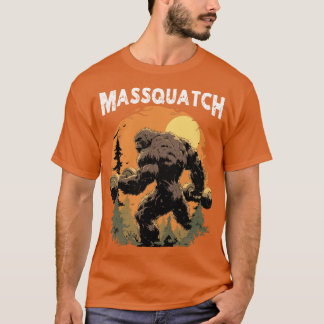 Massquatch Funny Workout Gym Sasquatch Weightlifte T-shirt