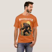 Massquatch Grappige Workout Gym Sasquatch Gewichth T-shirt (Voorkant volledig)