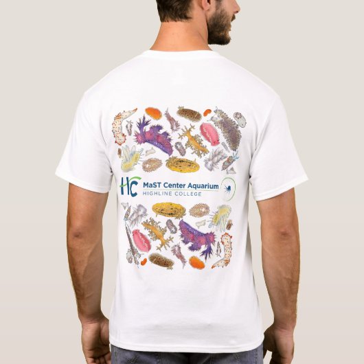 MaST Center Aquarium naaktslakken (wit) T-shirt (Achterkant)