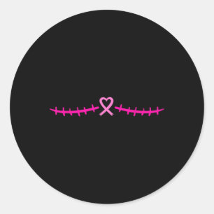 Mastectomie Borstkanker Survivor Pink Ribbon Ronde Sticker