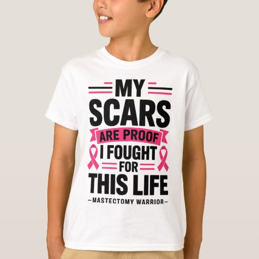 Mastectomie Funny Borstkanker 1 T-shirt (Voorkant)