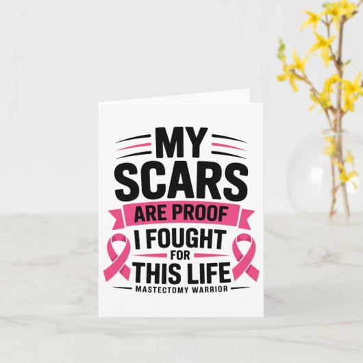 Mastectomie Funny Borstkanker Overlevende Kaart (Gele Bloem)