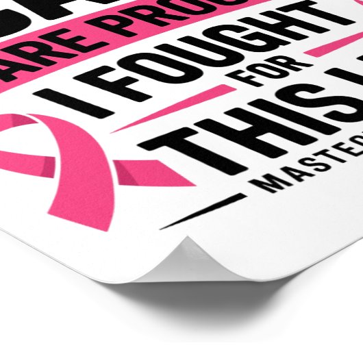 Mastectomie Funny Borstkanker Overlevende Poster (Hoek)