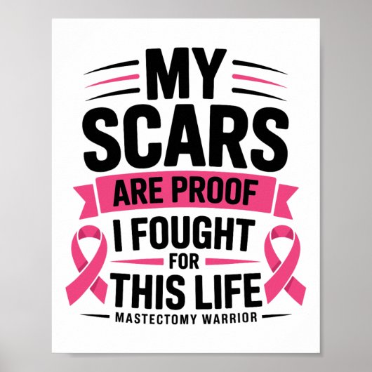 Mastectomie Funny Borstkanker Overlevende Poster (Voorkant)
