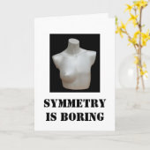 mastectomie kaart: De symmetrie is Boring Kaart (Gele Bloem)