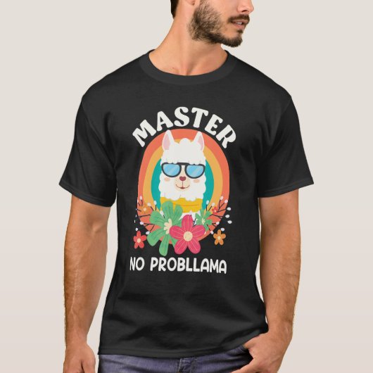 Master 2023 Geen Probllama mastergraad T-shirt (Voorkant)