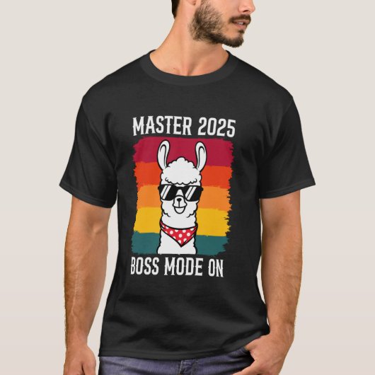 MASTER 2025 BOSS MODUS AAN Funny Masterdiploma Lam T-shirt (Voorkant)