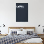 Master Afgestudeerde 2026 Geschenk met Eigen Naam Canvas Afdruk (Insitu (Slaapkamer))