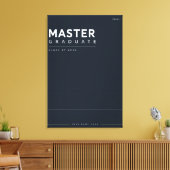 Master Afgestudeerde 2026 Geschenk met Eigen Naam Canvas Afdruk (Insitu (Woonkamer))