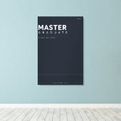 Master Afgestudeerde 2026 Geschenk met Eigen Naam Canvas Afdruk (Insitu (Houten vloer))