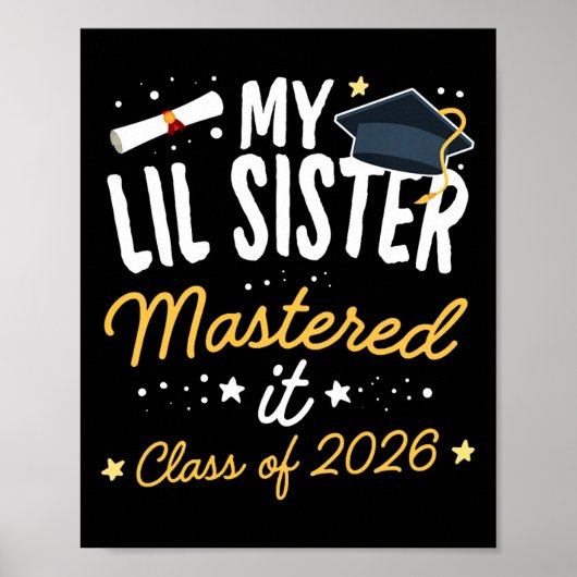 Master Afstuderen Mijn Kleine Zus Heeft Het Onder Poster (Voorkant)