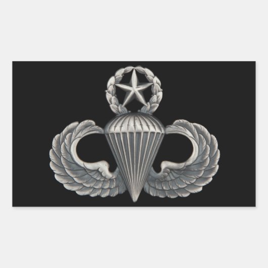 Master Airborne Rechthoekige Sticker (Voorkant)