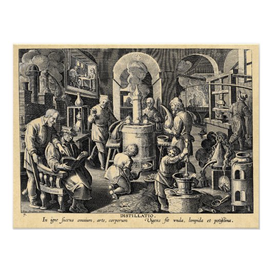 Master Alchemist Medieval Lab Tools Foto Afdruk (Voorkant)