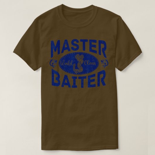 Master Baiter Bass Vist Fisherman Man F T-shirt (Design voorkant)