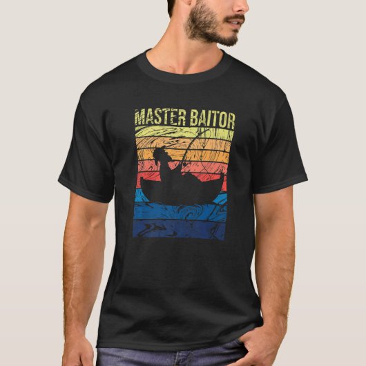 Master Baiter  Bass Vist Fisherman Mannen T-shirt (Voorkant)