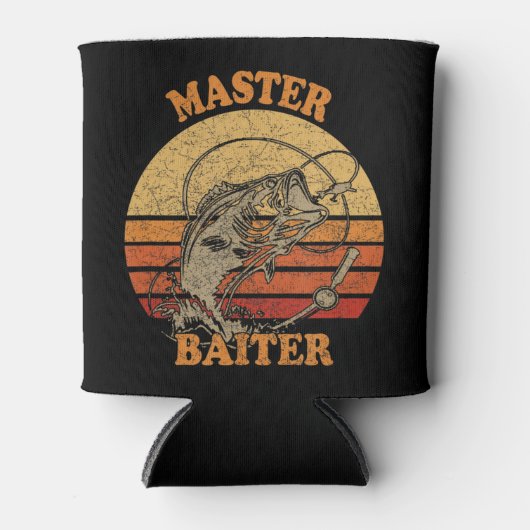 Master Baiter  Bass Vist Funny Camping T Blikjeskoeler (Voorkant)