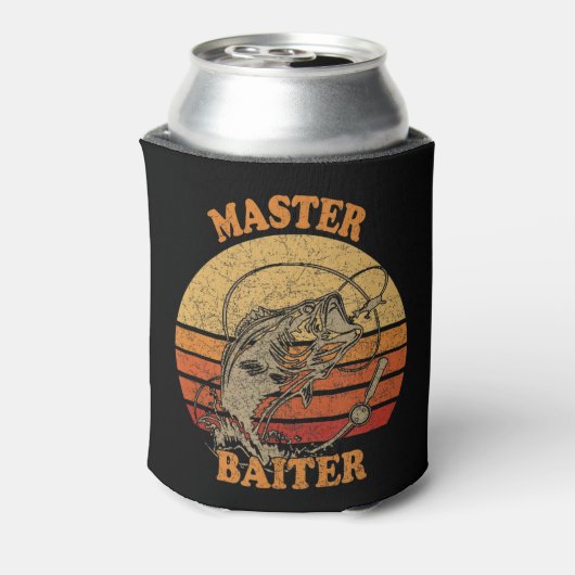 Master Baiter  Bass Vist Funny Camping T Blikjeskoeler (Blikje Achterkant)