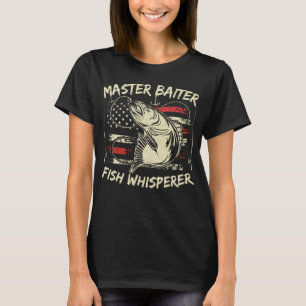 Master Baiter Fish Whisperer Grappig Gevist T-shirt
