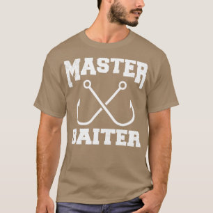 Master Baiter Fisherman Mannen Funny Bass Vissen L T-shirt