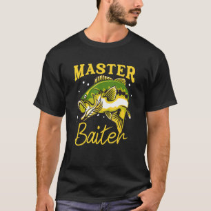 Master Baiter Funny Fisherman Meme Bass Vist T-shirt