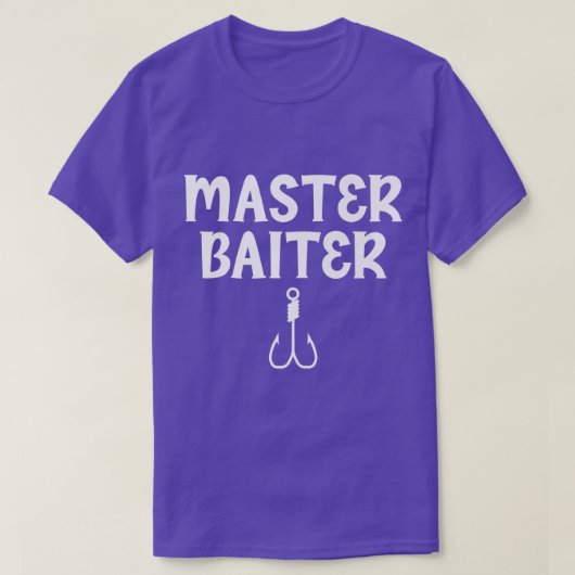 Master Baiter Humor Joke T-shirt voor Geviste over (Design voorkant)
