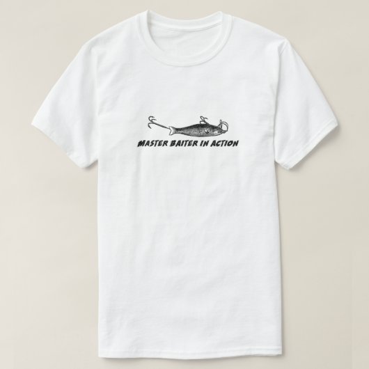 Master Baiter in Actie T-Shirt - Grappig Gevist (Design voorkant)