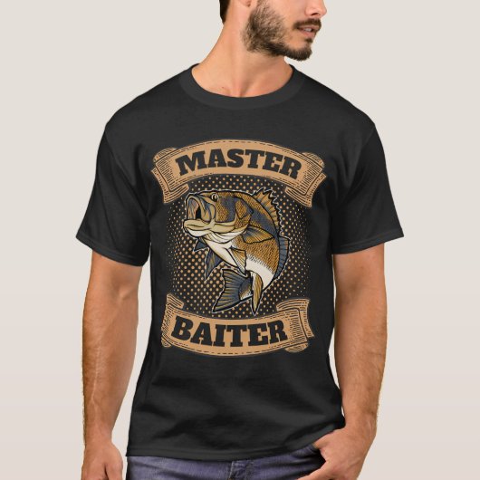 Master Baiter Klassieke Vissen T-shirt (Voorkant)