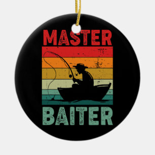 Master Baiter Retro Gevist Keramisch Ornament