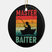 Master Baiter Retro  Gevist Keramisch Ornament (Links)