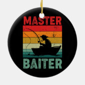 Master Baiter Retro  Gevist Keramisch Ornament (Achterkant)