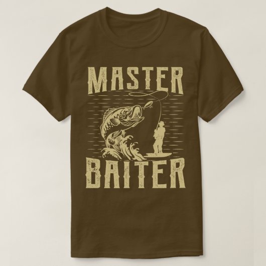 Master Baiter Retro  Sunset Funny Gevist T-shirt (Design voorkant)