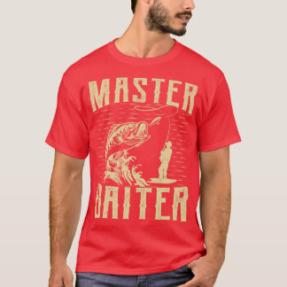 Master Baiter Retro  Sunset Funny Gevist T-shirt