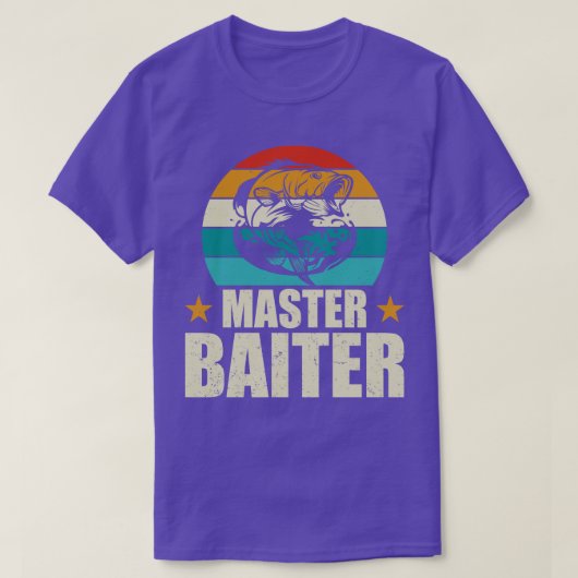 Master Baiter Retro Sunset Funny Gevist T-shirt (Design voorkant)