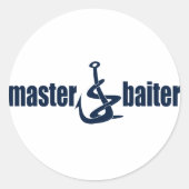 Master Baiter Ronde Sticker (Voorkant)