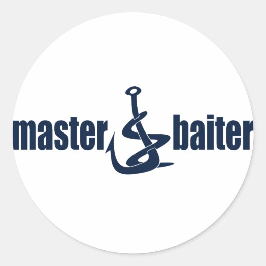 Master Baiter Ronde Sticker (Voorkant)