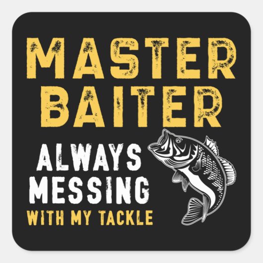 Master Baiter Vierkante Sticker (Voorkant)